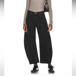 Free People Good Luck Mid Rise Barrel Jeans 28